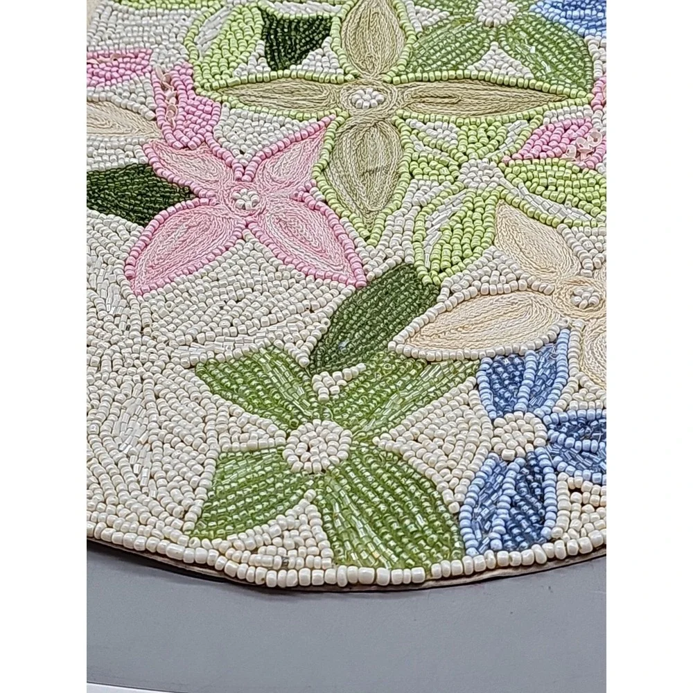 MacKENZIE CHILDS BEADED‎ PLACEMAT Lot Of 2 15